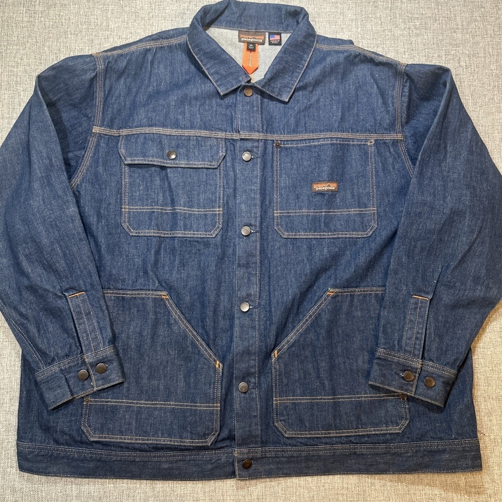 Patagonia Steel Forge Dark Denim Jacket Blue Size 3XL Made in USA Style 27850